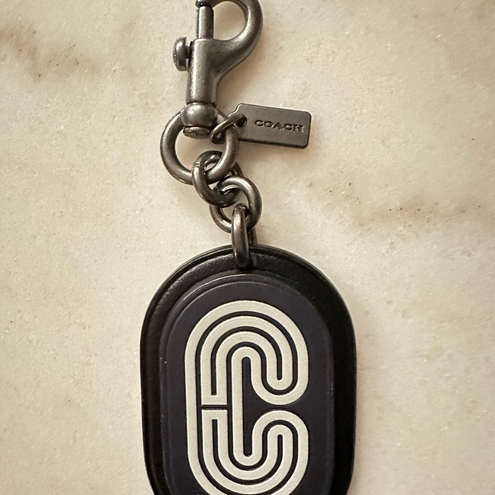 Coach Monochrome Logo Keychain
